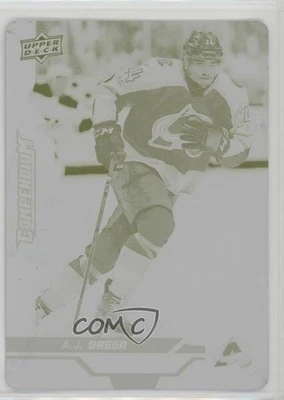 2018-19 Upper Deck Compendium Printing Plate Yellow 1/1 AJ Greer #108 1p3 - Image 1 of 3
