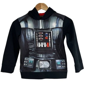 Star Wars Darth Vader Kids Hoodie Size 7 Small/Medium Black Red  - Picture 1 of 4