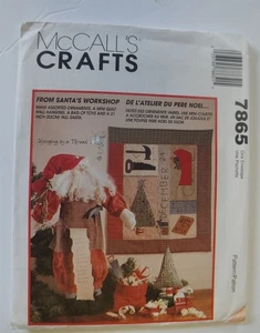 McCalls 7865 From Santa's Workshop Wall Hanging Ornaments Sewing Pattern - Picture 1 of 2
