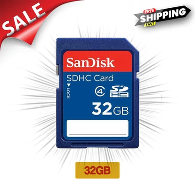 SanDisk SD Card 32GB SDHC SDSDB Class 4 Memory for Digital Camera - GENUINE - Image 1 of 2