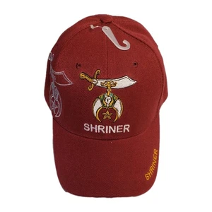 Gorra de béisbol Shriner Shriners para hombre gorra granate borgoña bordada santuario - Imagen 1 de 4