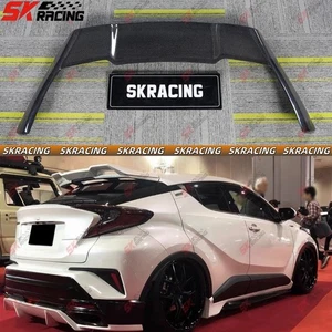 Carbon Fiber/Forged/Glossy Black Rear Top Roof Spoiler Wing Fit Toyota C-HR 18+ - Picture 1 of 25