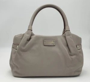 Kate Spade grau taupe Handtasche Berkshire Road Stevie Satchel Pebbled Leder Tasche - Bild 1 von 11
