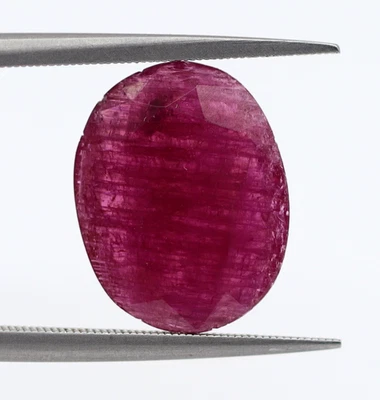 Loose Oval Cut 13x10 MM 100% Certified Natural Pinkish Red Ruby Gemstone 4.40 Ct - Image 1 of 4