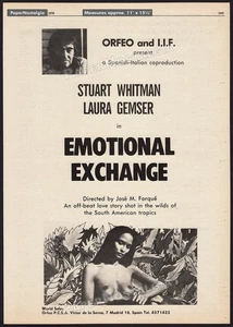 EMOTIONAL EXCHANGE - Original 1978 Trade AD / poster_ Laura Gemser _ Emanuelle - Picture 1 of 1