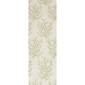 Surya Coastal Boardwalk Wool 2'6" x 8' Runner Rug With Light Green And Ivory - Picture 1 of 5