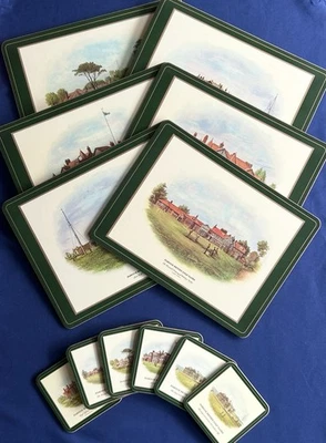 Pimpernel Famous British Golf Courses Placemats and Coasters x 6 Boxed Sets VGC - Image 1 of 4