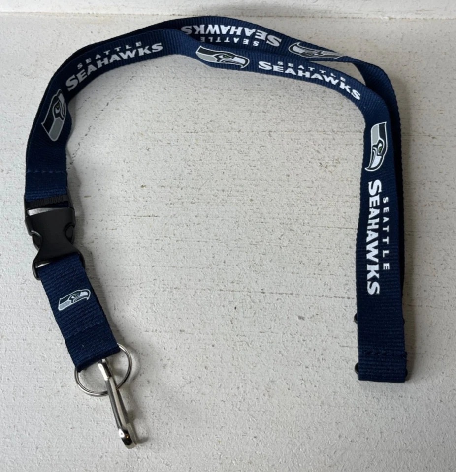 Seattle Seahawks Premium NFL Officially Licensed Lanyard Keychain Clip - Image 1 of 1