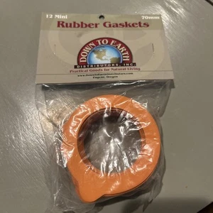 NEW 70mm "mini" Rubber Canning Jar gaskets Down to Earth (12) - Picture 1 of 3