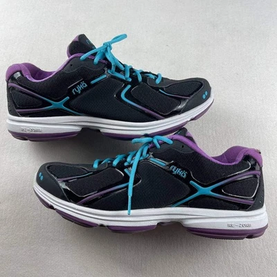 Ryka Devotion Re-Zorb Womens Size 5.5M Black Purple Blue Athletic Running Shoes - Image 1 of 4