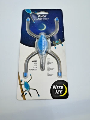 Nite Ize Buglit BGT02-38-R7 Micro Flashlight, Blue Tent Backpack, Gear-Tie - Image 1 of 2