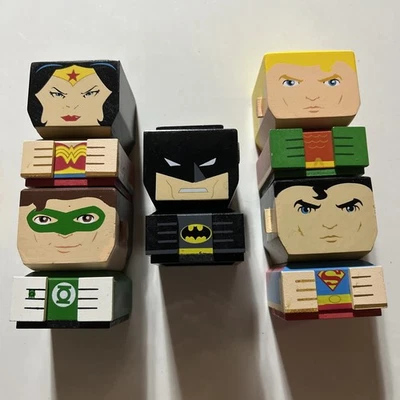 DC Tiki Tiki Totem Justice League Set Of 5 Batman Superman Wonder Woman Aquaman - Image 1 of 4