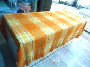 vintage blanket 250 x 227 cm wool Onkaparinga Australia queen bed orange - Picture 1 of 7