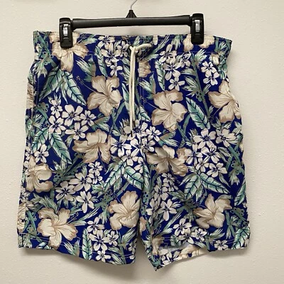 NWOT—Lands End Men’s Hawaiian Swim Trunks—Pockets—Elastic+drawstring—Sz Medium - Image 1 of 4