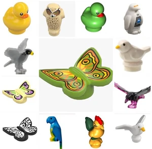 LEGO BIRDS & BUTTERFLIES - ANIMALS RUBBER DUCKY - RAVEN - OWL - SEAGULL - Picture 1 of 54