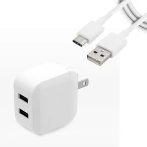 Câble adaptateur secteur double USB durable type C pour Samsung Galaxy S22 Ultra SM-S908U - Photo 1 sur 1