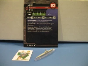 =Axis Allies War at Sea SURFACE ACTION U-2511 28/40 con tarjeta= - Imagen 1 de 1