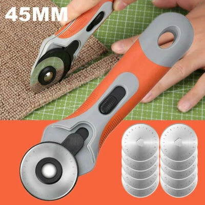 Stoffschneider Rollschneider Ø45mm Rundmesser ROTARY CUTTER SCHNEIDER +10 Klinge - Bild 1 von 4