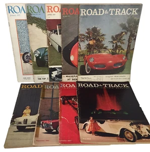 Road And Track 1957 To 1958 Lot Of 9 Magazines Spyder Ford Austin Healy Cars - Picture 1 of 12
