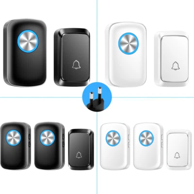 Funkklingel Türklingel Funk Set 300m Reichweite Aussen Wasserdicht Klingel LED - Bild 1 von 4