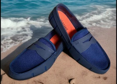 Sapatos Mocassins Masculinos SWIMS Clássicos Azul Marinho Vida na Praia 9.5 Frete Rápido - Imagem 1 de 4