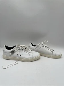 Versace Collection Medusa Strap White Leather Lace Up Low Top Sneakers Men’s 46 - Picture 1 of 5