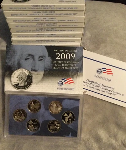 2009-S Clad Quarters Proof Set  OGP /COA /DC & US Territories *FREE SHIP* Cover