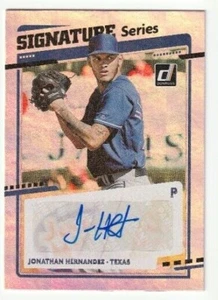 2020 Panini Donruss Jonathan Hernandez Texas Rangers Autograph Auto Card - Picture 1 of 1
