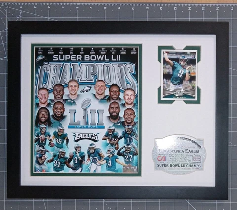 Philadelphia Eagles Super Bowl 52 8x10 Photo Picture Frame Nick Foles Rookie 2 Cover