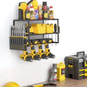 Power Tool Rack Organizer Storage Heavy Duty Drill Holder Wall Mount 3 Layers AU - Picture 1 of 15