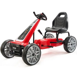 VEVOR Go-Kart Veicolo per Bambini Macchinina a Pedali Volante Rosso con 4 Ruote - Imagen 1 de 12