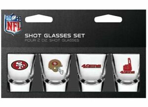 San Francisco 49ers NFL 2 Oz Shot Glasses Set 4 Pack