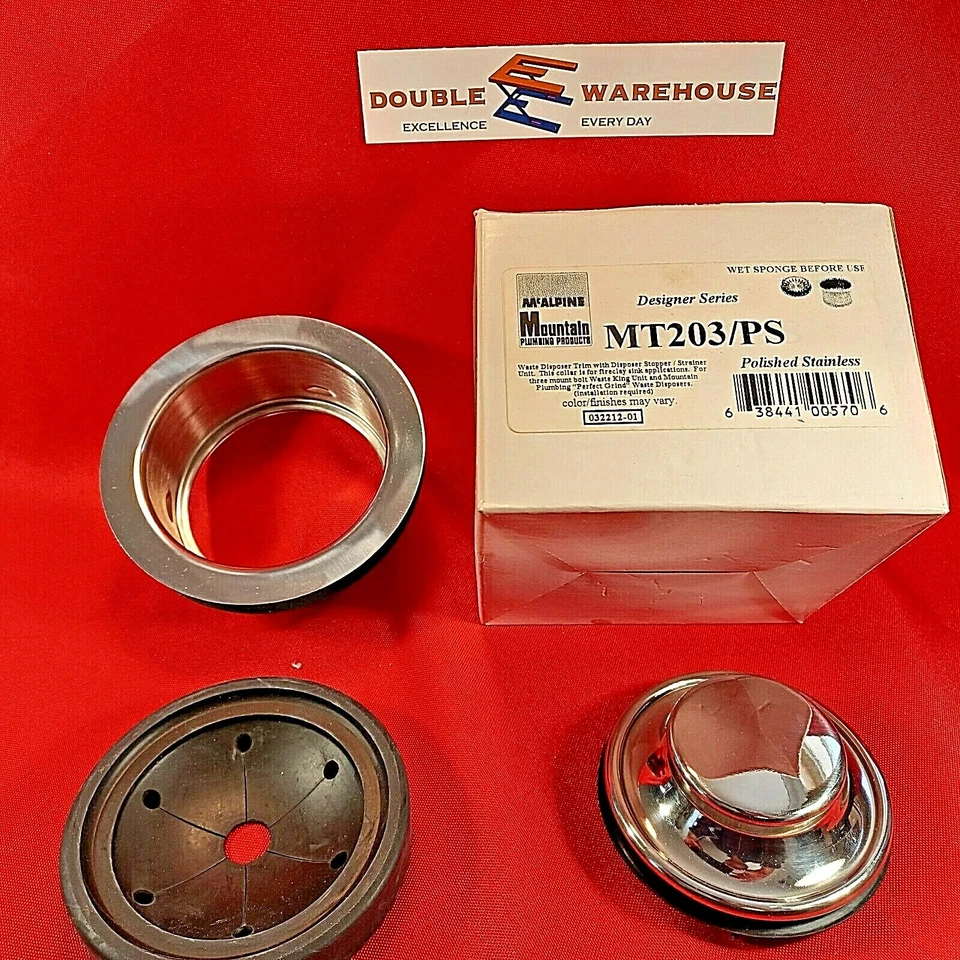 NOS Mountain MT203/PS Waste Disposer Trim w Stopper / Strainer Polishd Stainless - Image 1 of 1