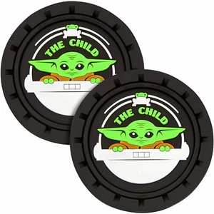 Plasticolor Star Wars Baby Yoda Car Coaster, 2x Mandalorian The Child Coasters - Picture 1 of 4