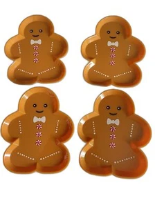 Melamine Gingerbread Man Plate 7” 4 Pack New Target Bullseye 2023 - Picture 1 of 5