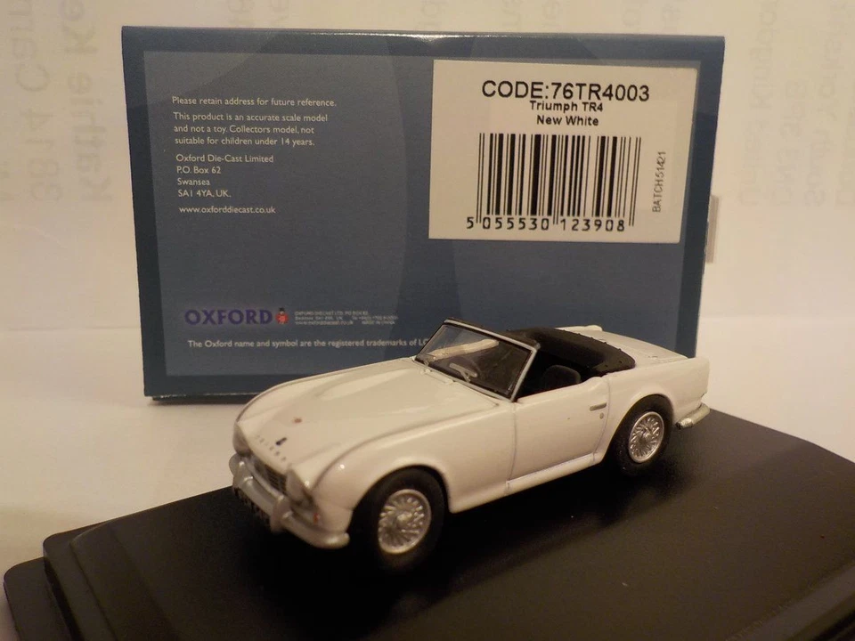 Triumph TR4 - Blanc, Modèles de voitures, Oxford moulé sous pression échelle 1/76 - Photo 1/1