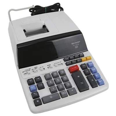 Sharp EL-1197PIII Heavy Duty Color Printing 12-Digit Calculator, Clock, Calendar - Image 1 of 4