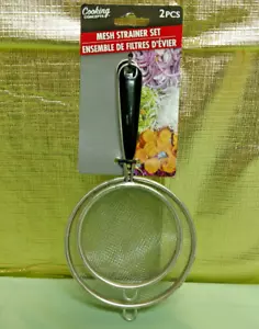 KITCHEN STRAINER Sink Colander Mesh Drain Filter Basket Sieve Sifter Tool 2 Pack - Picture 1 of 8