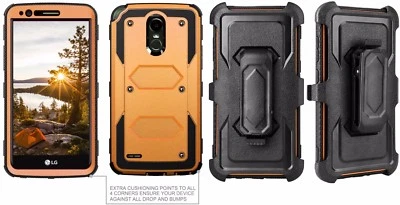 Funda de teléfono con clip para cinturón refinado a prueba de golpes + PROTECTOR DE PANTALLA INCORPORADO Foto 1 de 4