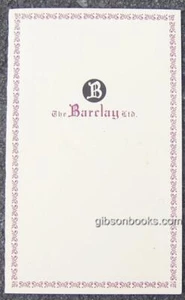 The Barclay Ltd. Restuarant Vintage Menu - Picture 1 of 2