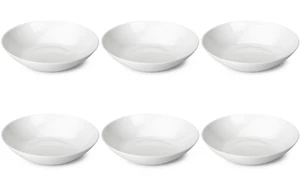 LUMINARC Diwali Glass Soup Plate Set of 6, White Dinner Bowl Set - Picture 1 of 7