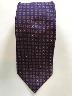 Corbata floral negra púrpura para hombre Laurant Bennet  Foto 1 de 4