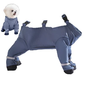 Waterproof Dog Boots With Adjustable Suspenders Anti Slip Dog Boots Pet Shoes - Picture 1 of 13