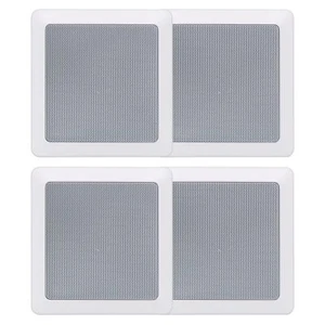 2 Pairs Herdio 5.25" Bluetooth Ceiling Speakers Flush Mount Wall Kitchen Speaker - Picture 1 of 13