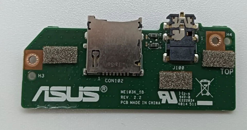 ASUS MEMO Pad 10 ME103K K01E Audio Jack + SD Card Slot Logic Board Replacement - Image 1 of 2