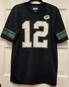 Camiseta deportiva para hombre Green Bay Packers Aaron Rodgers #12 mediana negra ropa de equipo - Imagen 1 de 3