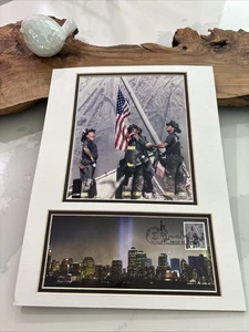 9/11 Twin tower Attack NY FDI Photo And First Edition Franked Stamp. 2002 - Picture 1 of 5