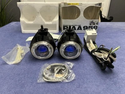 RARE PIAA 959 Ion Blue Projector Fog Lights 90s JDM Eleanor Vintage Retro - Image 1 of 4