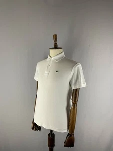 Lacoste Herren Golf Poloshirt Größe L Weiß Baumwolle Kurzarm Kragen - Bild 1 von 8