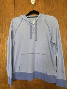 Kuhl Stria Hoodie Sweatshirt Damen Large blau/weiß gestreift Pullover leicht - Bild 1 von 8